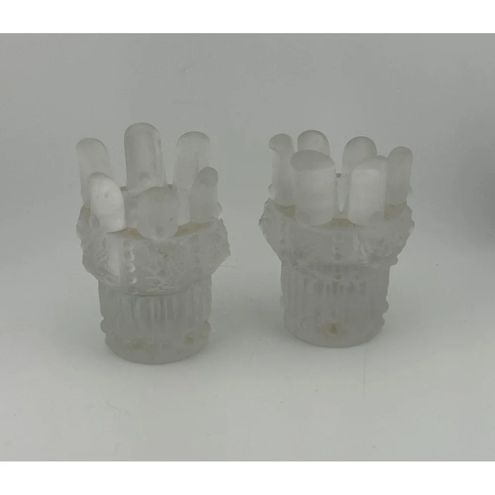 Vintage RCR Crystal Art Glass Candle Holders Candlesticks Set‎ of 2 Lucerne